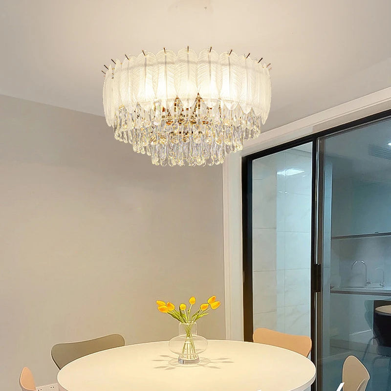 plafonnier cristal design moderne pour décoration intérieure élégante - vue 4 sur 12