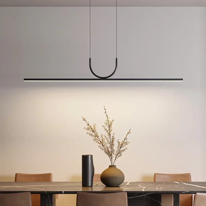 lustre led minimaliste moderne pour table île suspension décor luminaire suspendu