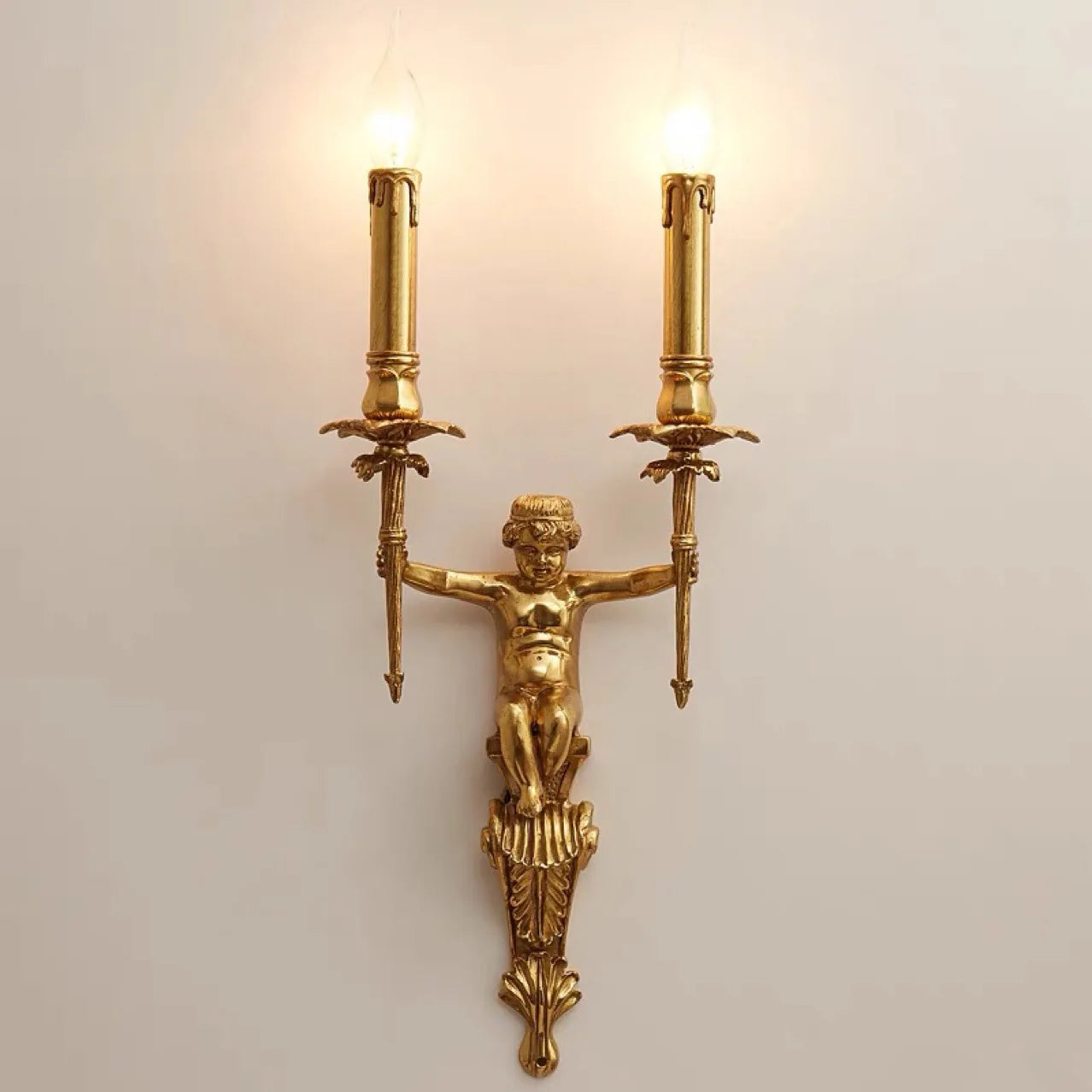 applique murale nordique ange en cuivre luminaire décoratif classique européen