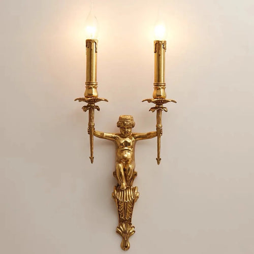applique murale nordique ange en cuivre luminaire décoratif classique européen