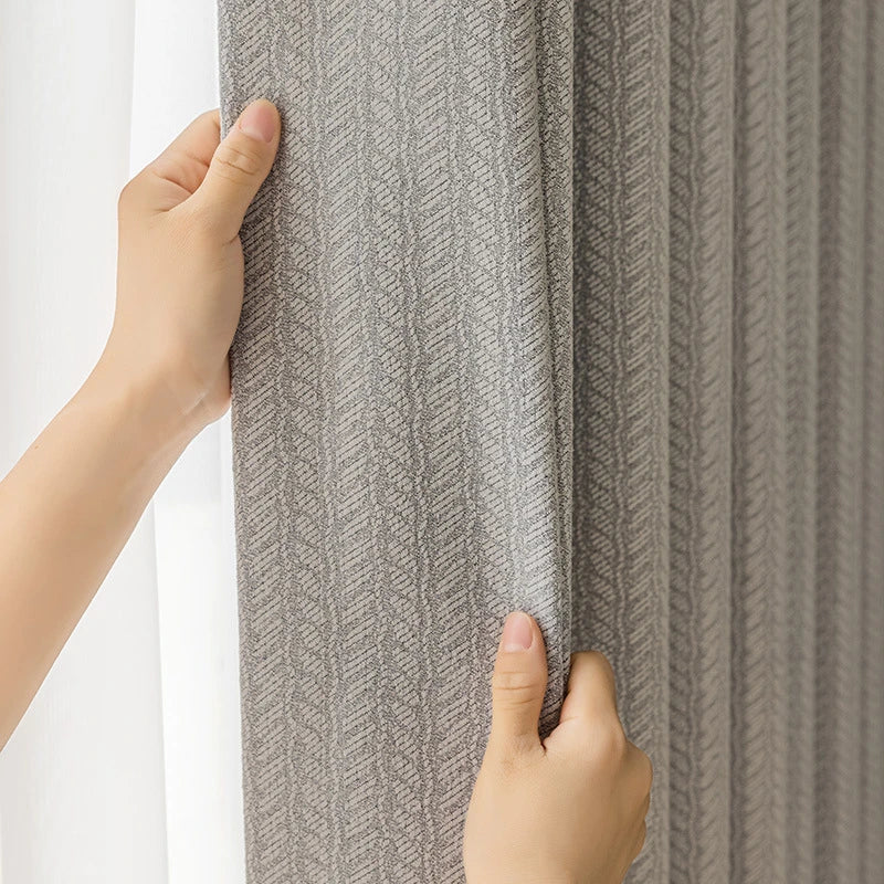 Rideau occultant motif feuilles style moderne salon chambre