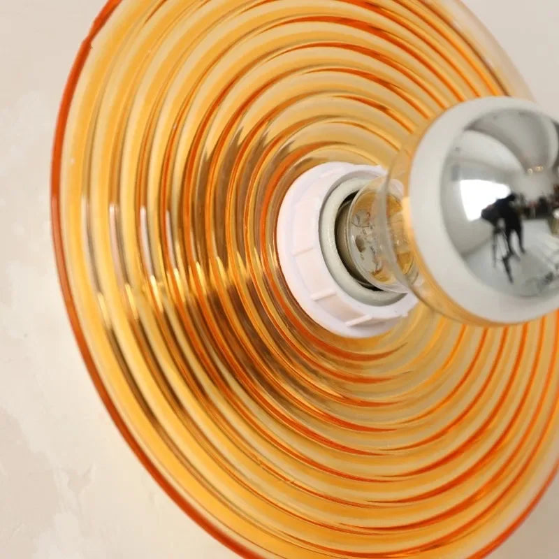 applique murale led rétro en verre ondulé pour armoires sur rail - vue 6 sur 9