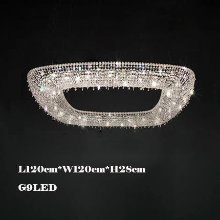 lustre en cristal décoratif pour éclairage intérieur élégant - vue 14 sur 15