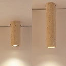 Spot Style Wabi-Sabi Style travertin jaune plafonnier cylindrique moderne minimaliste entrée allée lampe créative B &amp; B rétro lampes