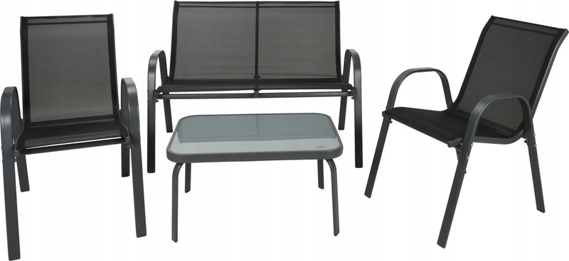 ensemble de mobilier de jardin table canapé fauteuils