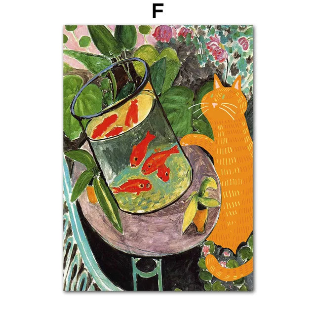 peinture humoristique de style impressionniste pour décoration murale