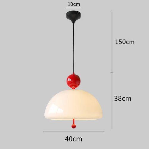 suspension bauhaus en verre blanc style médiéval pour intérieur élégant - vue 9 sur 11