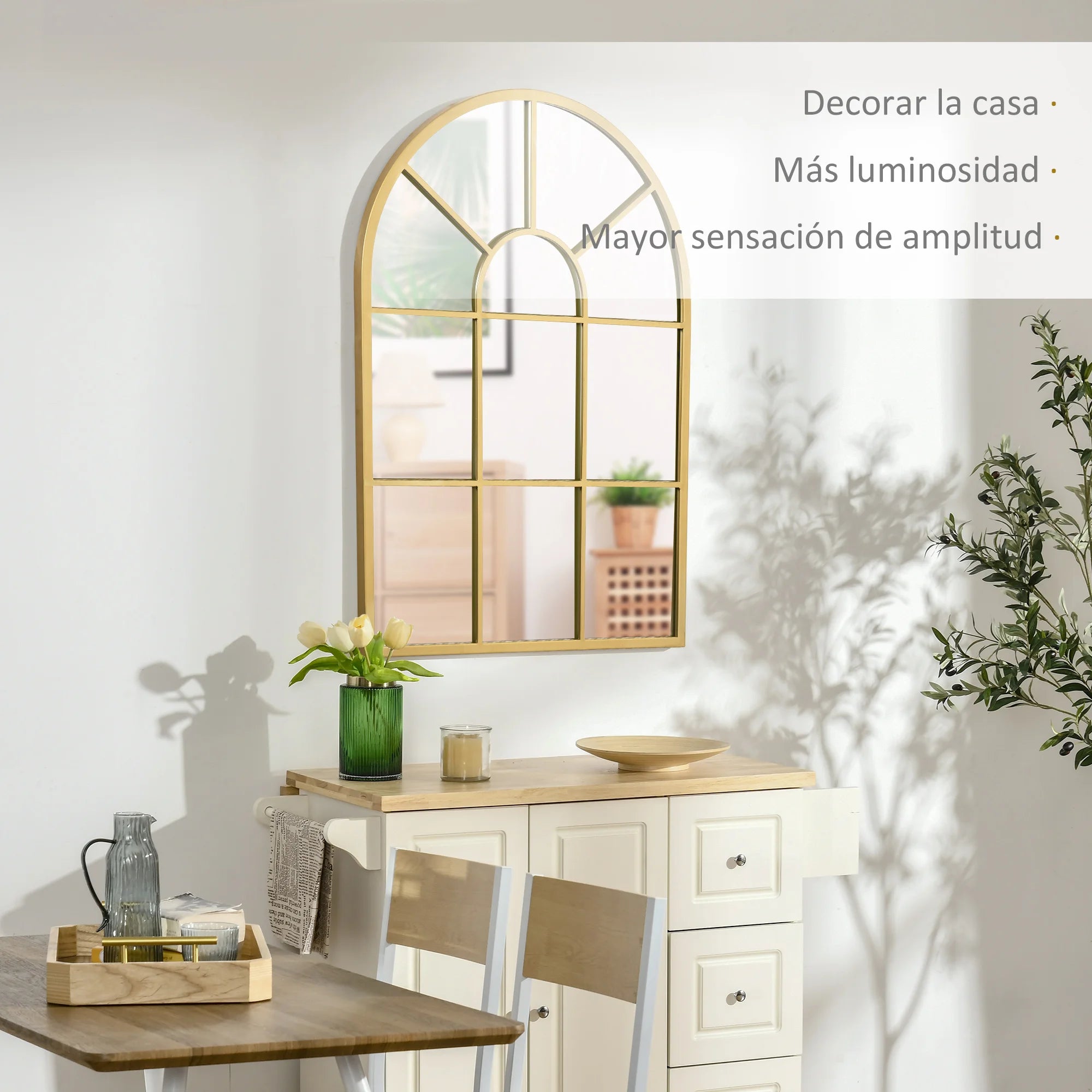 miroir décoratif mural en métal style moderne pour intérieur - vue 5 sur 7