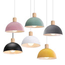 lustre nordique led en bois pour décoration maison