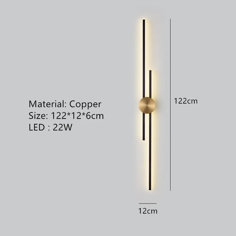 applique murale minimaliste en laiton led pour restaurant - vue 14 sur 18
