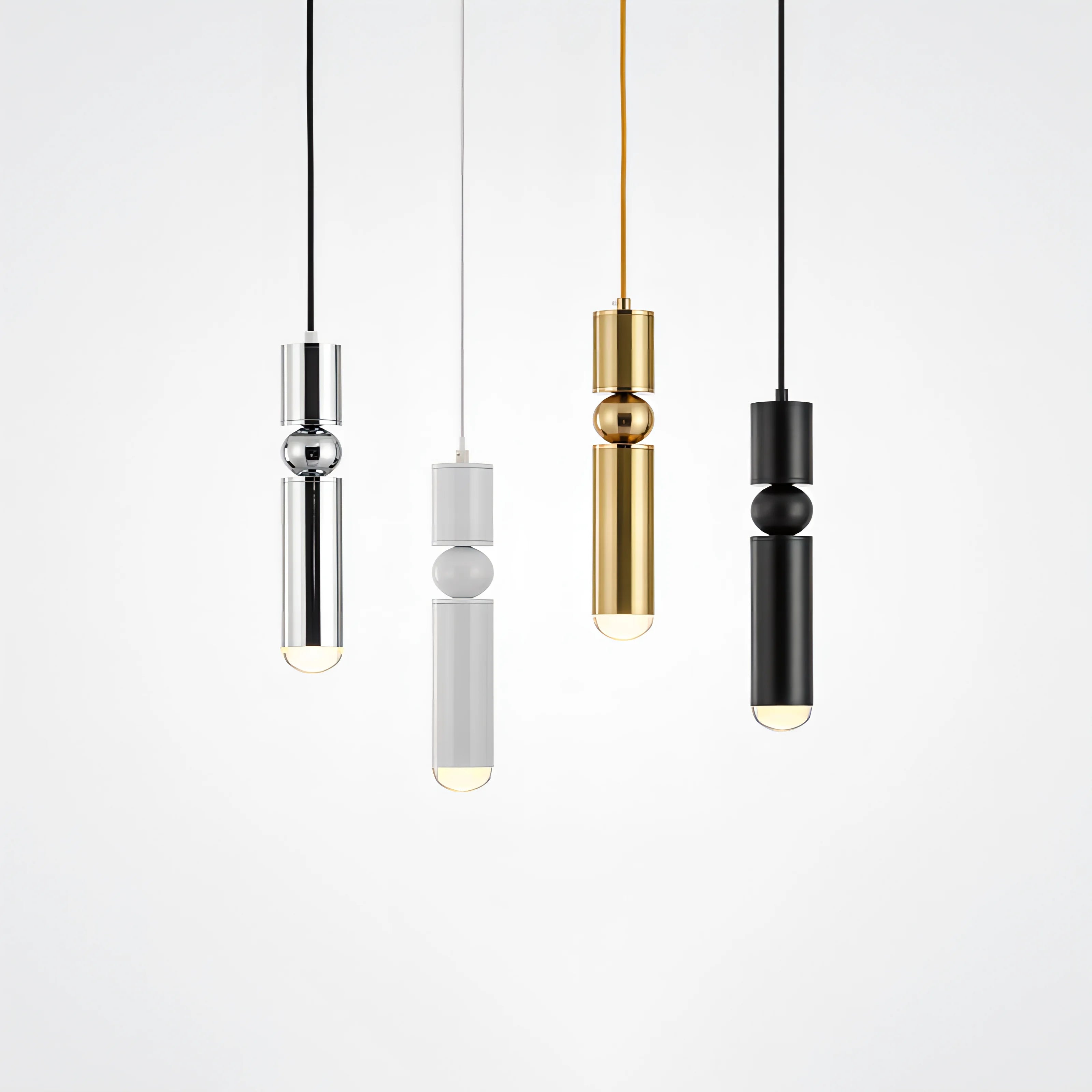 Suspension moderne nordique en métal avec lumière led suspendue - vue 3 sur 13