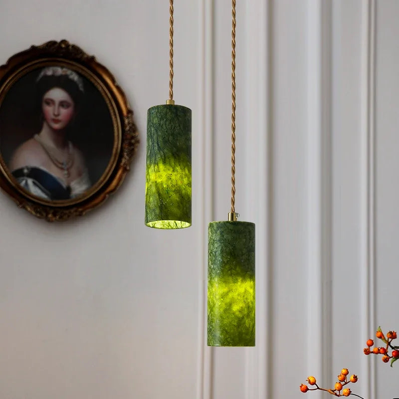 lustre en jade naturel style médiéval créatif rétro pour décoration intérieure - vue 4 sur 7