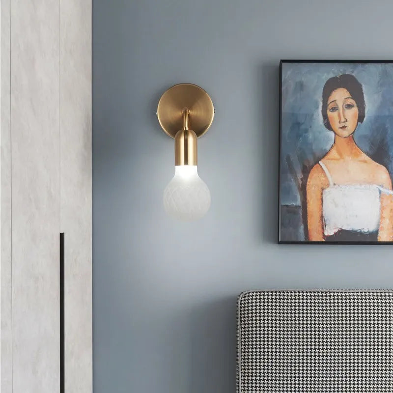 applique murale led moderne en verre décoratif d'intérieur - vue 5 sur 10