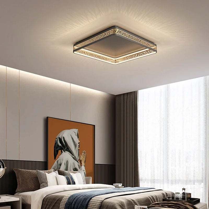 Plafonnier d'anneau modernes pour salon salle d'étude chambre décor à la maison lustres à intensité variable éclairage intérieur - vue 4 sur 14