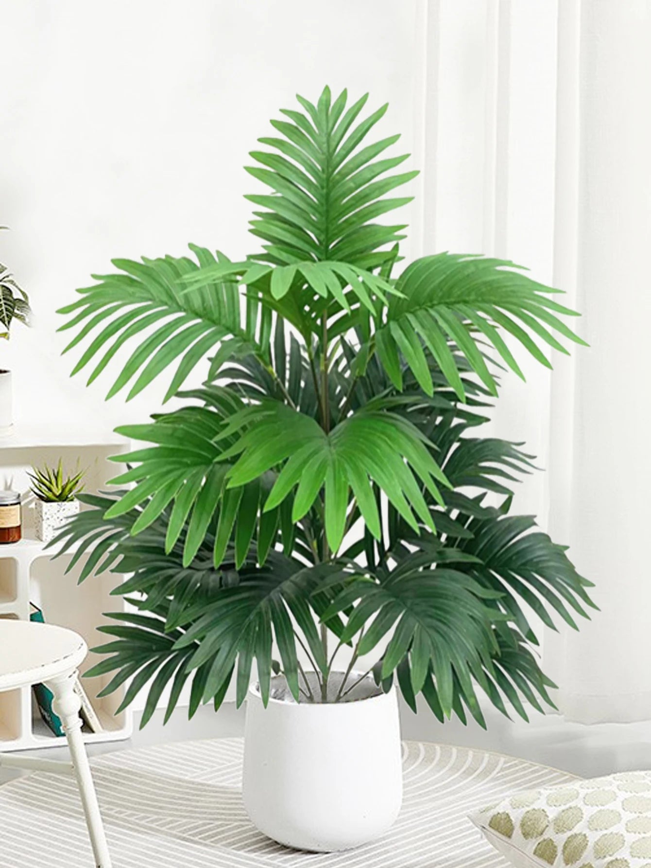 palmier artificiel tropical en plastique pour décoration intérieure - vue 6 sur 8