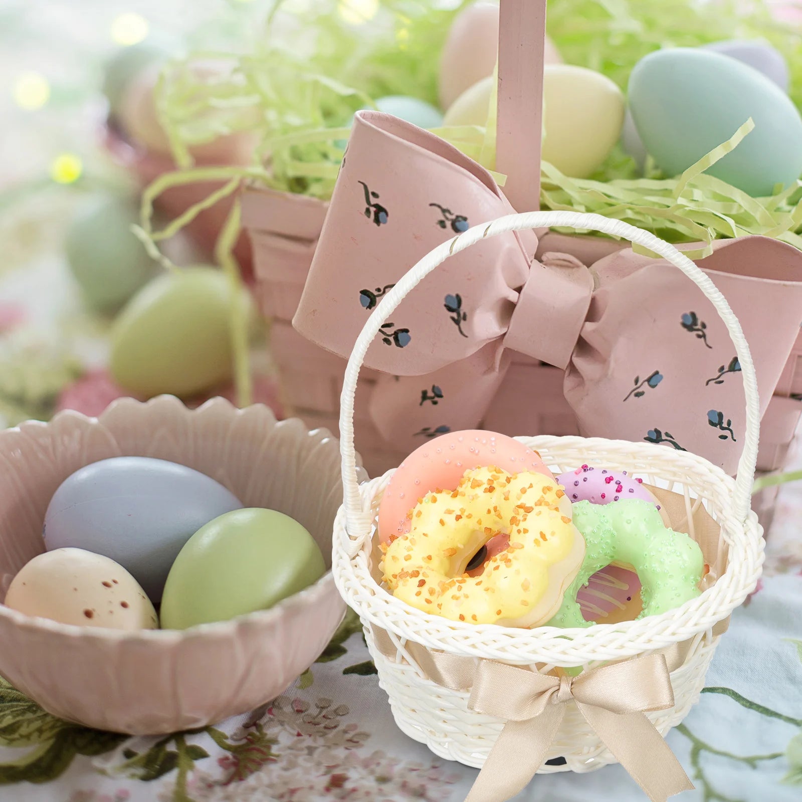 panier de fleurs en osier pour mariage et rangement - vue 8 sur 8