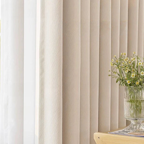 Rideau occultant style minimaliste plissé pour salon chambre