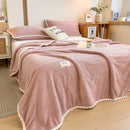Plaid polaire doux tricoté pour canapé et chambre