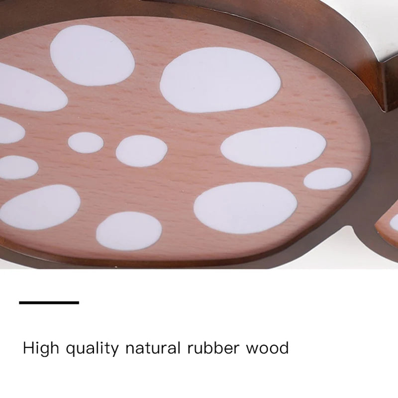 2023 New Lotus Root Ceiling Lamp for Living Room Bedroom Children's Study Kitchen Home LED Light Fixture Modern Wood Chandelier - vue 6 sur 14