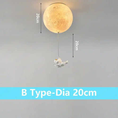 plafonnier lunaire décoratif avec astronaute idéal pour chambre - vue 9 sur 15