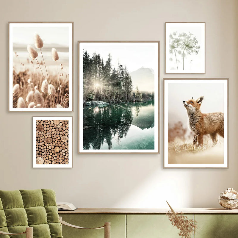 affiches de paysage naturel lac buche plage art mural décoration intérieure