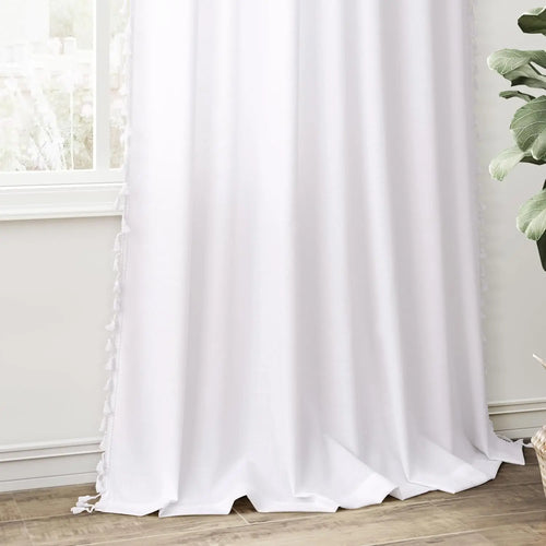 Voilage effet lin extra long sur mesure moderne