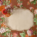 Serviette de table tissu style washa bords ondulés