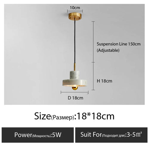 lustre en marbre moderne pour intérieur élégant design nordique - vue 12 sur 24