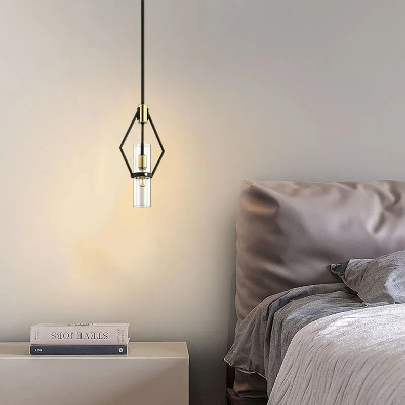 suspension moderne en verre avec cordon réglable pour intérieur - vue 5 sur 7