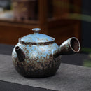 Theiere japonaise ceramique artisanale poignee laterale infuseur