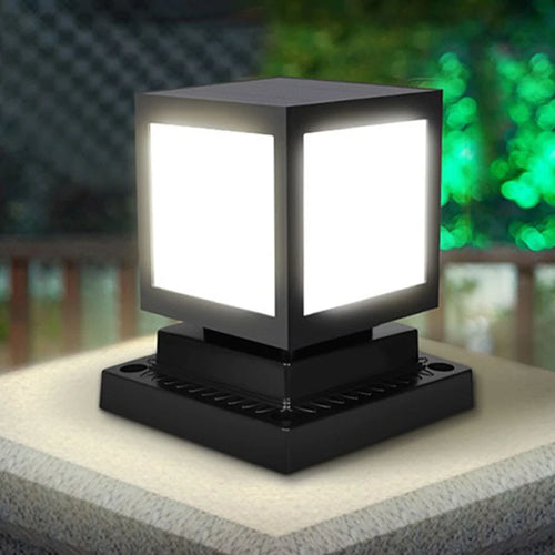lanterne solaire colonne décorative pour jardin et extérieur