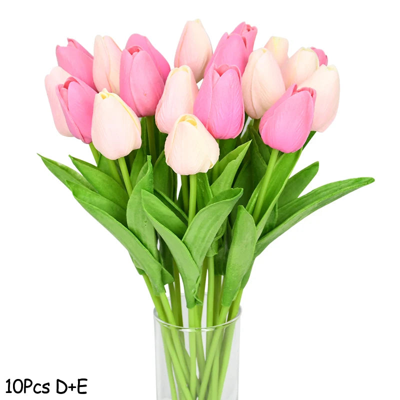 lot de 10 tulipes artificielles pour décoration de mariage et jardin - vue 24 sur 33