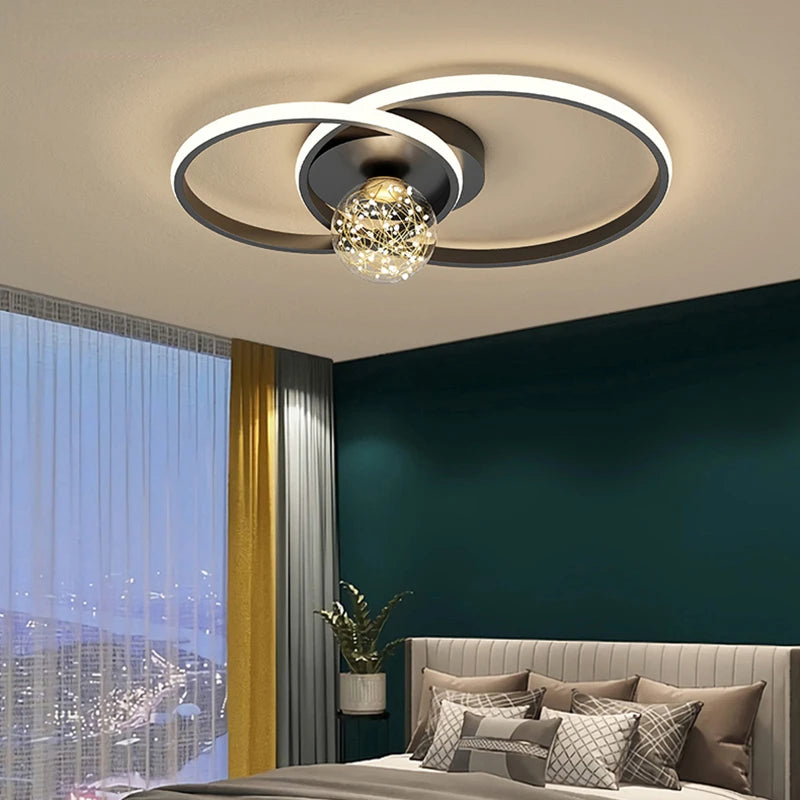 lustre nordique moderne à led simple boule pour éclairage intérieur - vue 5 sur 16