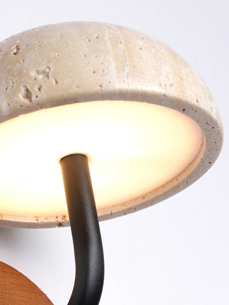 lampe de chevet simple en pierre naturelle pour ambiance chaleureuse - vue 6 sur 7