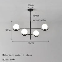 lustre design en verre et métal luminaires suspendus
