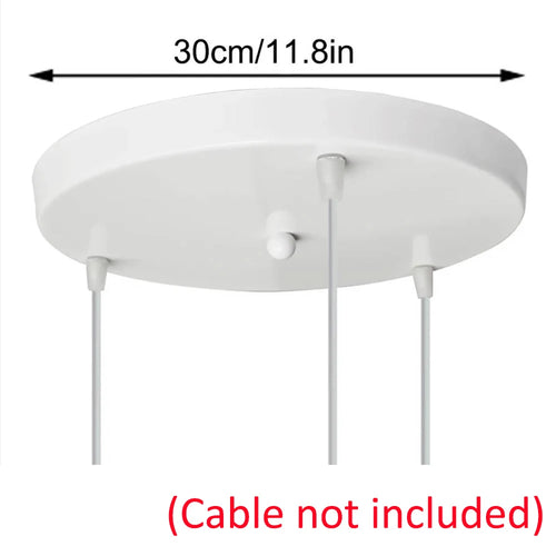 plaque de plafond ronde à 3 trous pour luminaires diy - vue 12 sur 11