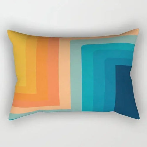 coussin lombaire motif géométrique abstrait double face décoratif