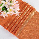 Chemin de table paillettes orange décoration fête mariage