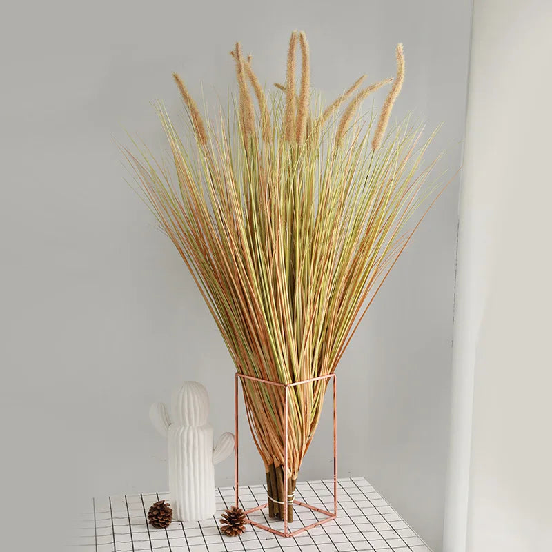 plantes artificielles herbe d'oignon et pampa pour décoration intérieure extérieure - vue 3 sur 10