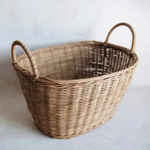 panier à linge en rotin naturel multifonction pour rangement et organisation - vue 4 sur 7