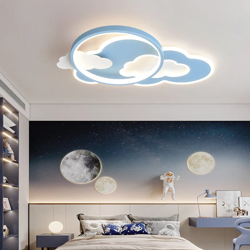 plafonnier led nuage moderne pour chambre d enfants décorative - vue 4 sur 9