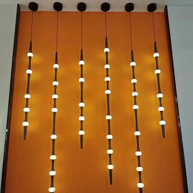 lustre minimaliste en aluminium et acrylique éclairage moderne réglable 3000K - vue 3 sur 8