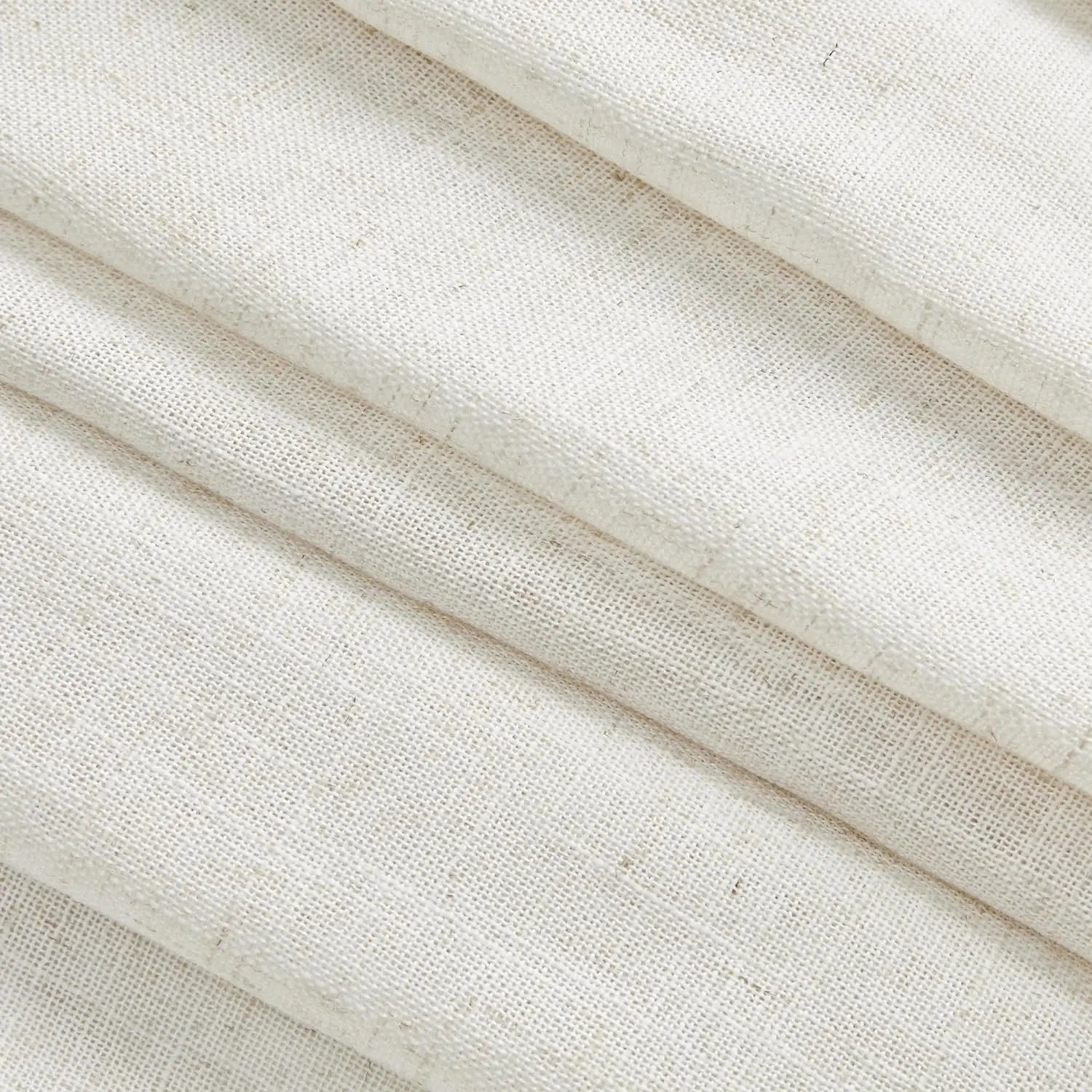 Voilage sur mesure style lin moderne grande hauteur