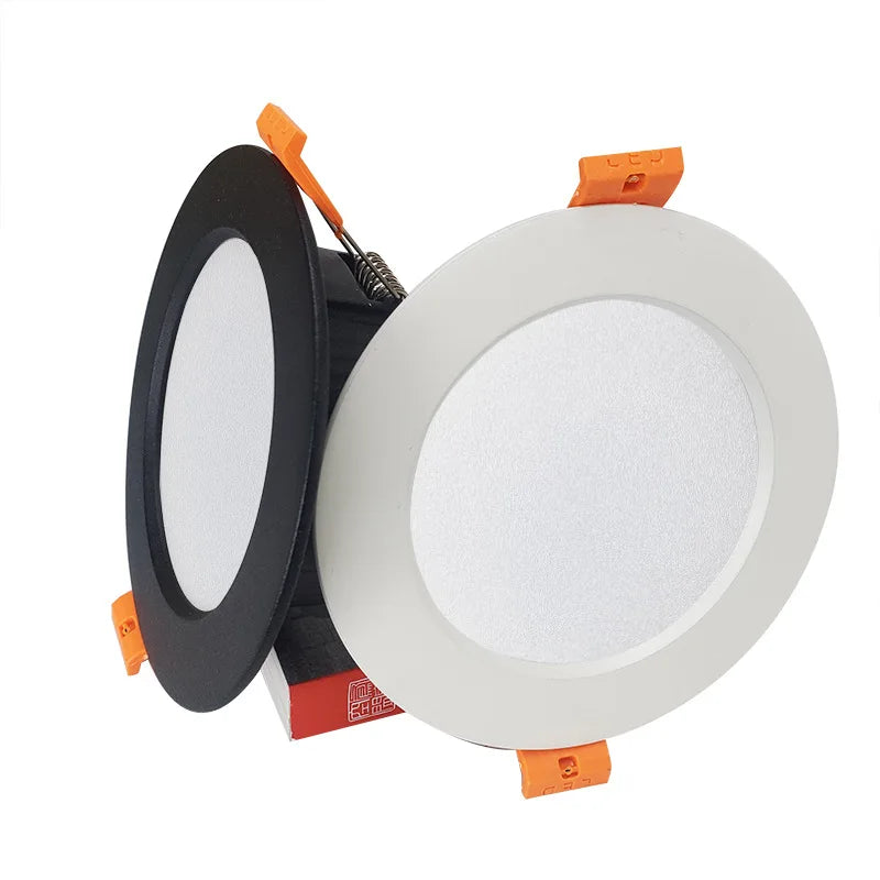 220V round embedded LED downlight, bedroom, indoor living room ceiling lighting, home decoration 3W/5W/7W/12W/15W/18W/24W - vue 5 sur 6