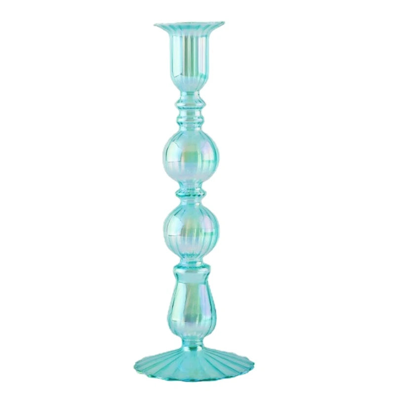 bougeoirs rétro coniques haut en verre pour décoration - vue 25 sur 32