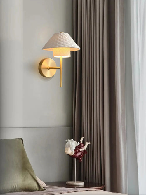 lampe de bureau en céramique et cuivre design moderne angle réglable