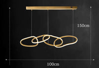 Lustre design moderne LED pour salon éclairage intérieur de salle à manger