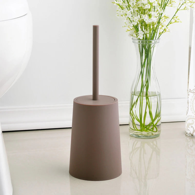 brosse de toilette moderne avec couvercle design élégant accessoires de nettoyage