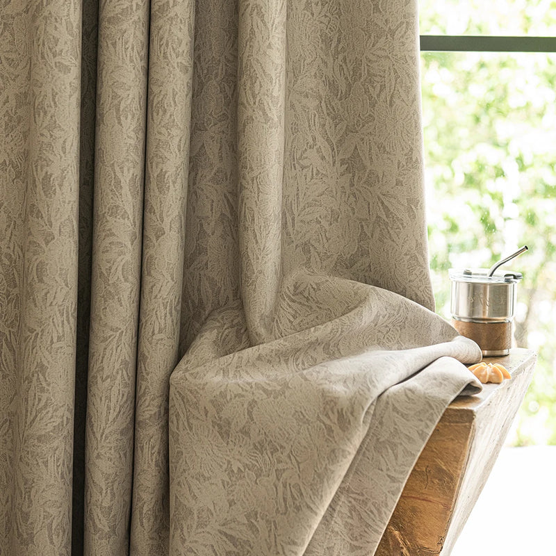 Rideau occultant floral style français pour salon chambre