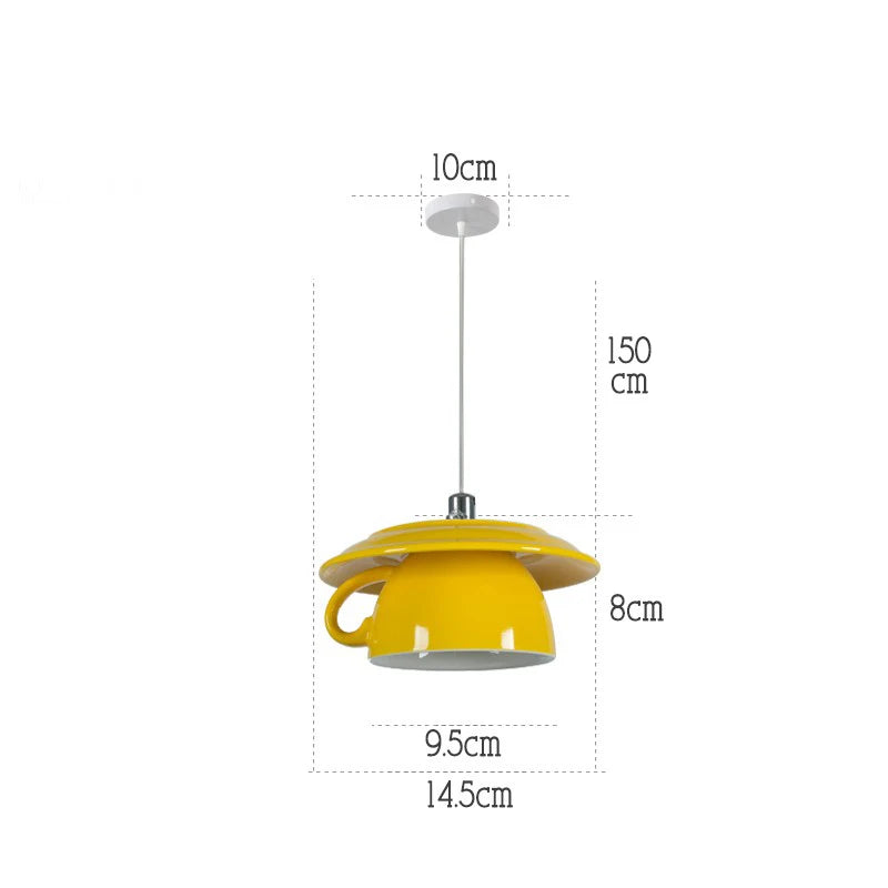 suspension moderne en céramique led théière pour cuisine - vue 20 sur 30